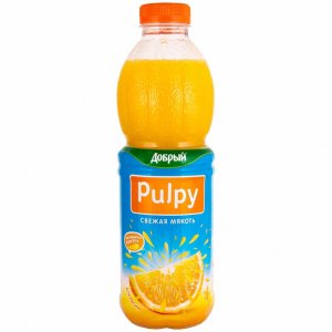 Напиток Добрый Палпи сокосодержащий Апельсин с мякотью пл/б 0,9л