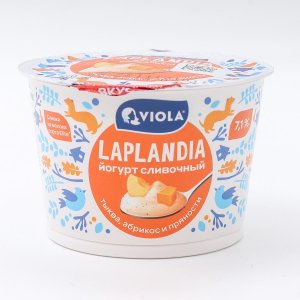 Йогурт Виола Лапландия сливочный Тыква/абрикос/пряности 7.1% 180г