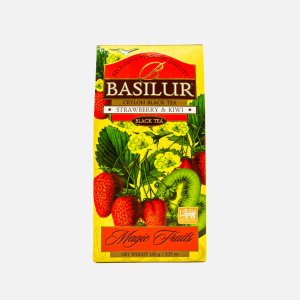 Чай Базилур Волшебные Фрукты Клубника/Киви лист 100г