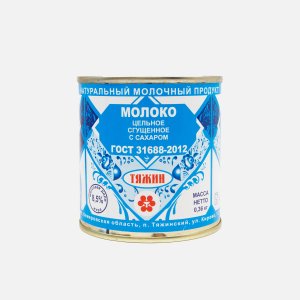 Молоко сгущ с сахаром Тяжин ГОСТ 8.5% ж/б 360г