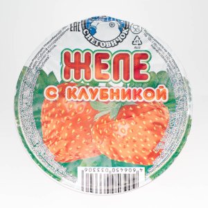 Желе Снеговичок Клубника с кусочками пл/ст 150г