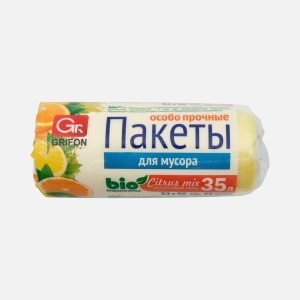Пакеты Грифон БИО для мусора Цитрусовый микс 30л 20шт в рул 50х60см 12мкм ПНД