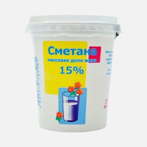 Сметана Ирмень 15% пл/ст 400г 
