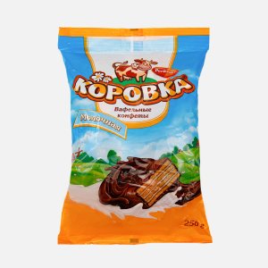 Конфеты РотФронт вафельные Коровка молочная пл/уп 250г
