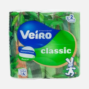 Бумага туалетная Веиро Классик белая 2сл 4рул