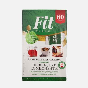 Заменитель сахара ФитПарад №7 на основе эритрита к/кор 60г