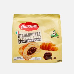Круассан Яшкино Мини с шоколадным кремом пл/пак 180г