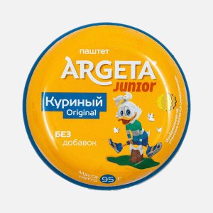 Паштет Аргета Юниор куриный ориджинал ж/б/кл 95г
