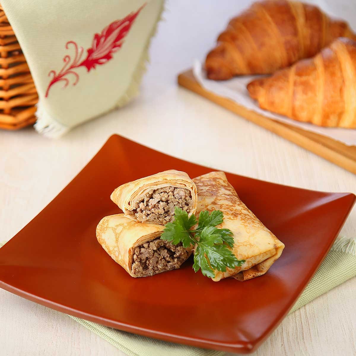 Блинчики с мясом вес Блинчики с мясом вес