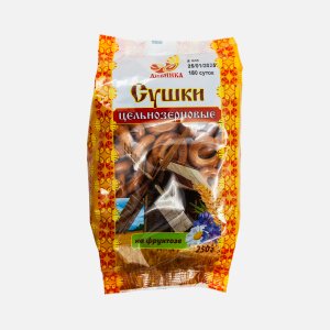 Сушка Дивинка цельнозерновая на фруктозе пл/пак 250г