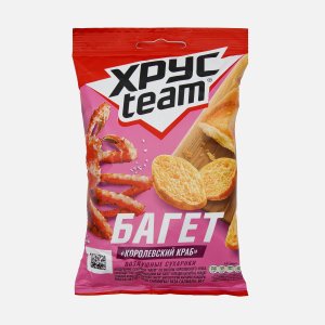 Сухарики ХрусТим Багет Королевский краб пл/пак 60г