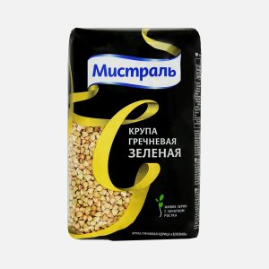 Крупа Мистраль Гречневая зеленая пл/уп 450г
