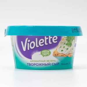 Сыр Карат Виолетта творожный с зеленью 70% пл/ст 140г