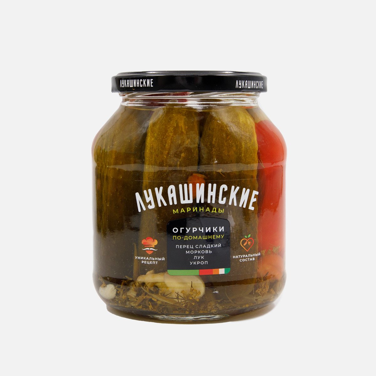 Огурчики Лукашинские марин по-домашнему/сладк перец ст/б 670г Огурчики Лукашинские марин по-домашнему/сладк перец ст/б 670г