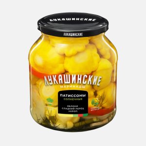 Патиссоны Лукашинские с яблоком и сладким перцем маринов ст/б 670г