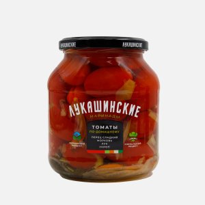 Томаты Лукашинские маринованные по-домашнему лук/сл перец ст/б 670г