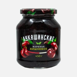 Варенье Лукашинские вишневое без косточки ст/б 450г