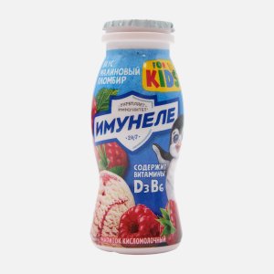 Напиток к/молочный Имунеле For Kids Малинов пломбир 1.5% 100г