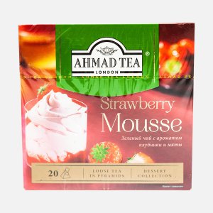 Чай Ахмад Клубничный Мусс зеленый п/пир 20*1,8г