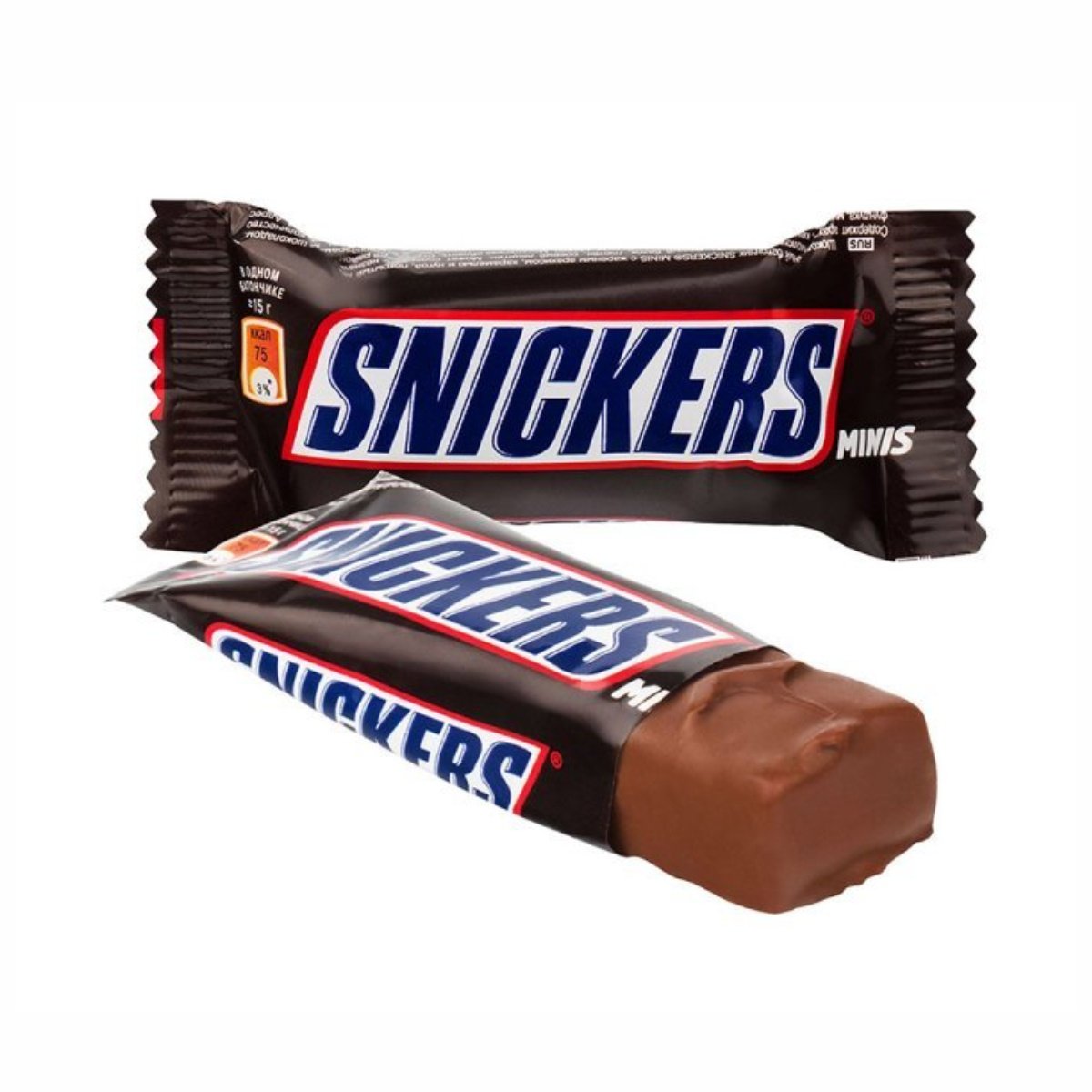 Батончики Сникерс Минис шоколадные вес Батончики Сникерс Минис шоколадные вес