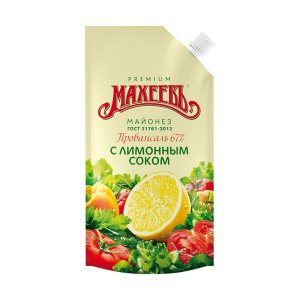 Майонез Махеевъ Провансаль 67% с лимонным соком дой/пак 190-210г