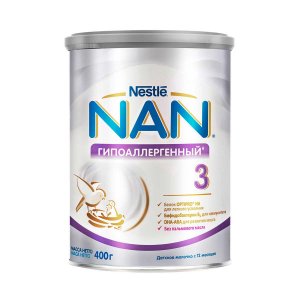 Напиток Нестле Нан Гипоаллергенный 3 Детское сухое молочко с 12мес ж/б 400г