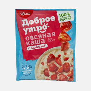 Каша Увелка овсяная Клубника пл/уп 40г