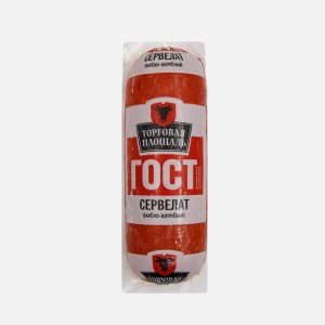Колбаса Торговая площадь Сервелат ГОСТ в/к в/у 380г