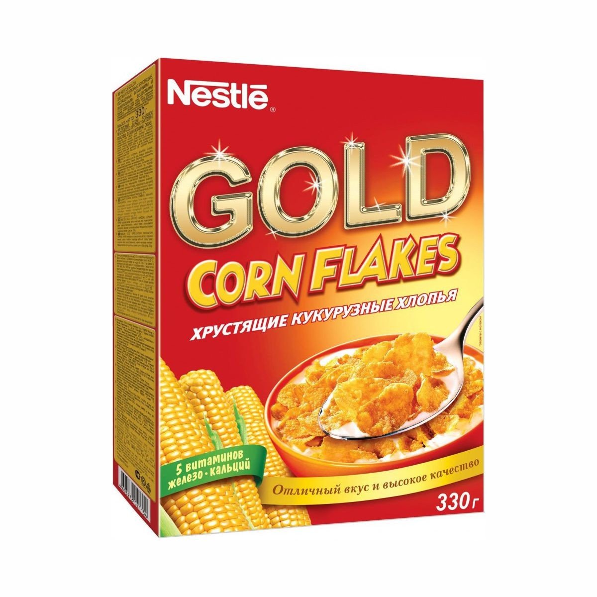 Хлопья Нестле Голд Корн Флейкс кукурузные к/к 330г Хлопья Нестле Голд Корн Флейкс кукурузные к/к 330г