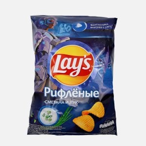 Чипсы Лэйс Сметана и лук пл/уп 225г