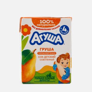 Сок Агуша Груша осветленый восстановленный с 4мес т/п 200мл