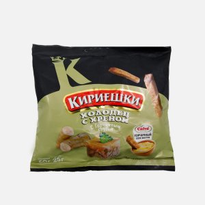 Сухарики Кириешки Холодец с хреном пл/пак 60г+Соус горчичный 25г