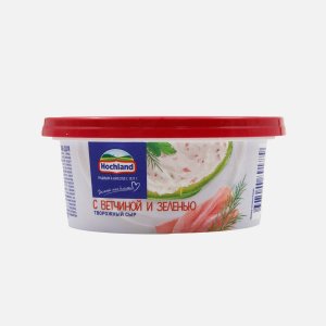 Сыр Хохланд творож с ветчиной и зеленью 60% пл/ван 140г