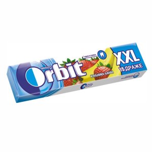 Жевательная резинка Орбит ХХL Клубника-Банан 15 драже 20,4г