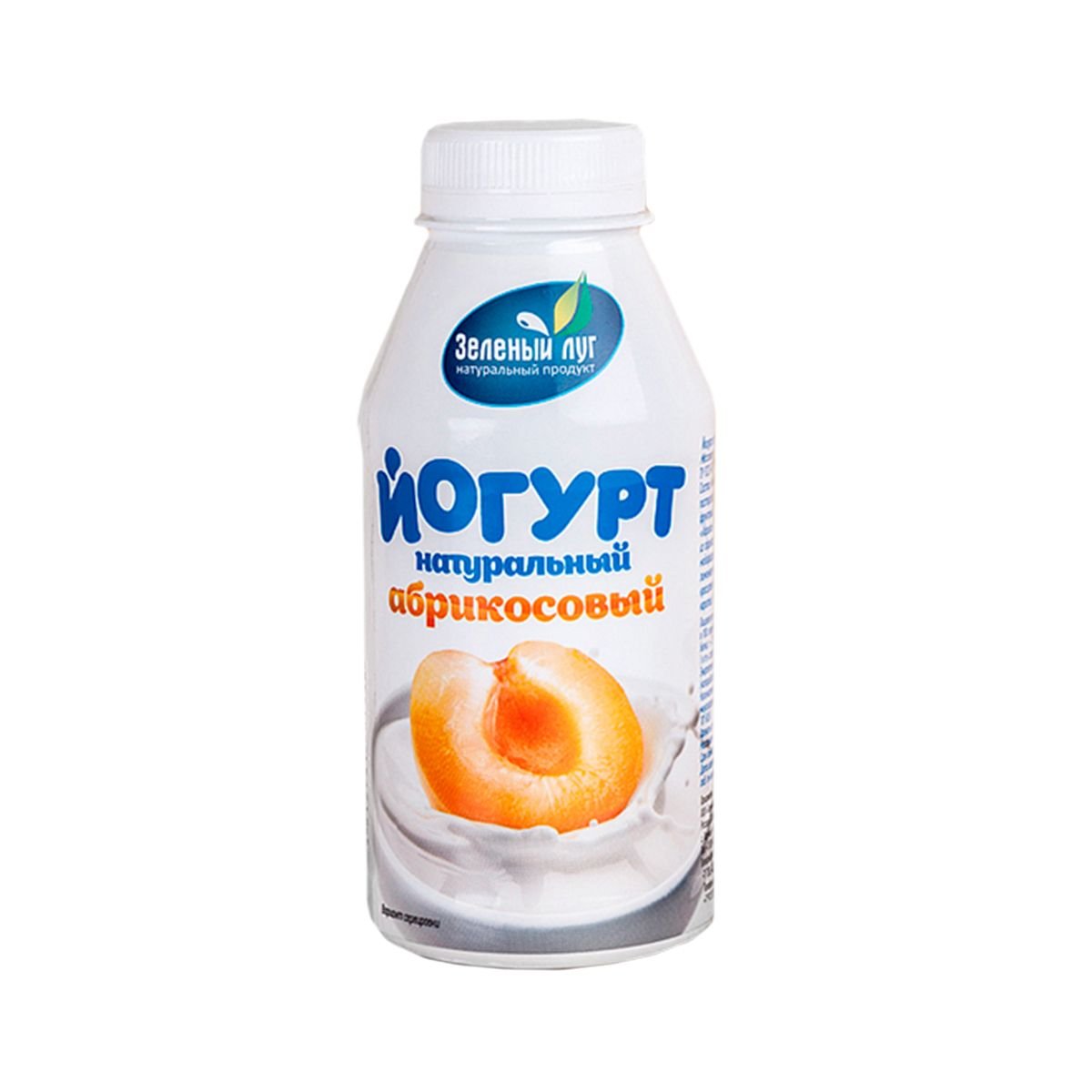 Йогурт Зеленый луг натуральный Абрикосовый 2.5% пл/бут 340г