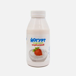 Йогурт Зеленый луг натуральный Клубничный 2.5% пл/бут 340г