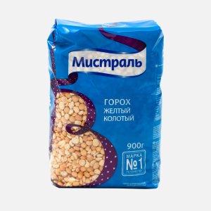 Горох Мистраль желтый колотый 900г