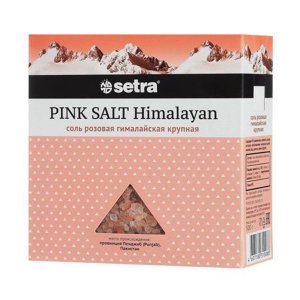Соль Сетра розовая гималайская крупная к/к 500г