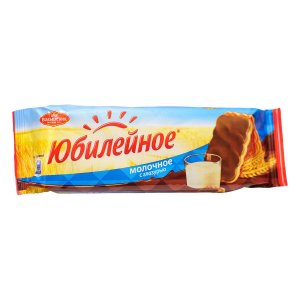 Печенье Большевик Юбилейное молочное с глазурью пл/уп 116г