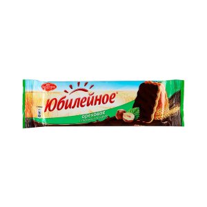 Печенье Большевик Юбилейное ореховое с темной глазурью пл/уп 116г