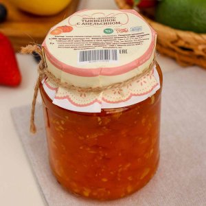 Варенье Домашнее тыквенное с апельсином ст/б 330г