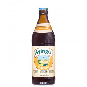 Пиво Айингер Урвайссе полутемное пшеничное нефильтрованное 5.8% ст/б 0,5л
