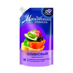 Майонез Московский Провансаль оливковый 67% дой/пак/крыш 390мл