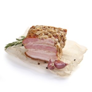 Грудинка Колбасный цех Добрянка свиная в чесноке к/в нарезка охлажденная вес