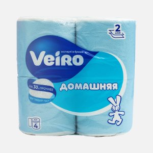Бумага туалетная Вейро Домашняя белая 2сл 4рул