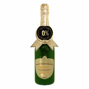 Шампанское Абсолют Натур Мускатное безалкогольное полусладкое ст/б 0,75л