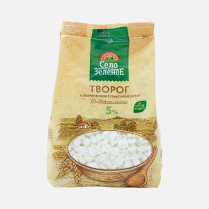 Творог Село зеленое 5% пл/пак 500г