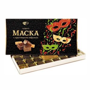 Набор конфет РотФронт Маска с хрустящ вафлями к/к 300г