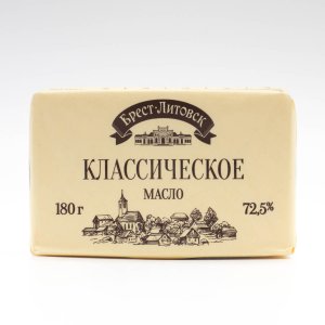 Масло Брест-Литовск сладко-сливочное несоленое в/с 72.5% 180г