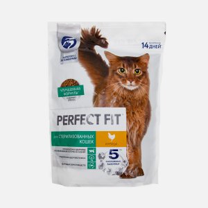 Корм Перфект Фит д/кастр котов и стерилиз кошек Курица пл/уп 650г